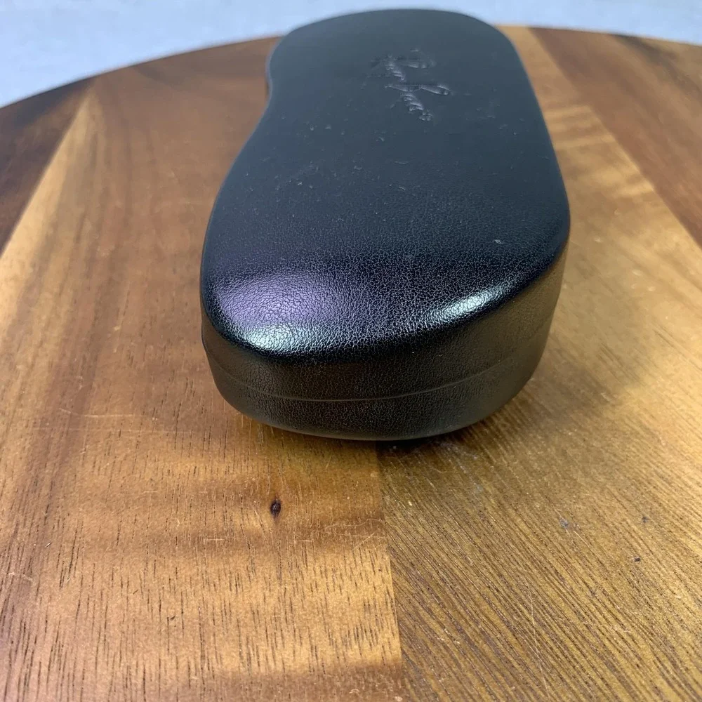 Ray-Ban‎ Black Leather Hard Shell Eyeglasses Sunglasses Case Clamshell Lined OEM